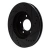 633-80062L Drilled/Slotted Brake Rotor [Black], 1995-2006 Ford/Lincoln/Mercury/Mazda, Position: Front Left - image 4