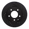 633-80062R Drilled/Slotted Brake Rotor [Black], 1995-2006 Ford/Lincoln/Mercury/Mazda, Position: Front Right - image 1