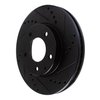 633-80062R Drilled/Slotted Brake Rotor [Black], 1995-2006 Ford/Lincoln/Mercury/Mazda, Position: Front Right - image 2