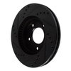 633-80062R Drilled/Slotted Brake Rotor [Black], 1995-2006 Ford/Lincoln/Mercury/Mazda, Position: Front Right - image 4