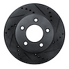 633-80063R Drilled/Slotted Brake Rotor [Black], 1996-1998 Ford/Lincoln/Mercury/Mazda, Position: Front Right - image 1