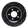 633-80064R Drilled/Slotted Brake Rotor [Black], 2006-2015 Ford/Lincoln/Mercury/Mazda, Position: Rear Right - image 1