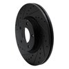 633-80065L Drilled/Slotted Brake Rotor [Black], 2004-2015 Ford/Lincoln/Mercury/Mazda, Position: Front Left - image 2