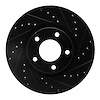 633-80065R Drilled/Slotted Brake Rotor [Black], 2004-2015 Ford/Lincoln/Mercury/Mazda, Position: Front Right - image 1