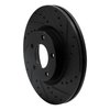 633-80065R Drilled/Slotted Brake Rotor [Black], 2004-2015 Ford/Lincoln/Mercury/Mazda, Position: Front Right - image 2