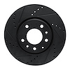 633-80066L Drilled/Slotted Brake Rotor [Black], 2007-2012 Ford/Lincoln/Mercury/Mazda, Position: Front Left - image 1