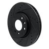 633-80066L Drilled/Slotted Brake Rotor [Black], 2007-2012 Ford/Lincoln/Mercury/Mazda, Position: Front Left - image 2