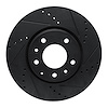 633-80066R Drilled/Slotted Brake Rotor [Black], 2007-2012 Ford/Lincoln/Mercury/Mazda, Position: Front Right - image 1