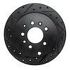 633-80067L Drilled/Slotted Brake Rotor [Black], 2007-2012 Ford/Lincoln/Mercury/Mazda, Position: Rear Left - image 1