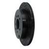 633-80067L Drilled/Slotted Brake Rotor [Black], 2007-2012 Ford/Lincoln/Mercury/Mazda, Position: Rear Left - image 2