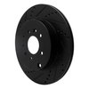 633-80068L Drilled/Slotted Brake Rotor [Black], 2007-2015 Ford/Lincoln/Mercury/Mazda, Position: Rear Left - image 2