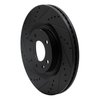 633-80069L Drilled/Slotted Brake Rotor [Black], 2007-2015 Ford/Lincoln/Mercury/Mazda, Position: Front Left - image 2