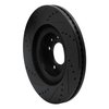 633-80069R Drilled/Slotted Brake Rotor [Black], 2007-2015 Ford/Lincoln/Mercury/Mazda, Position: Front Right - image 4
