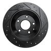 633-80070L Drilled/Slotted Brake Rotor [Black], 2013-2018 Ford/Lincoln/Mercury/Mazda, Position: Rear Left - image 2