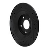 633-80070R Drilled/Slotted Brake Rotor [Black], 2013-2018 Ford/Lincoln/Mercury/Mazda, Position: Rear Right - image 1