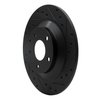 633-80070R Drilled/Slotted Brake Rotor [Black], 2013-2018 Ford/Lincoln/Mercury/Mazda, Position: Rear Right - image 3