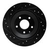 633-80070R Drilled/Slotted Brake Rotor [Black], 2013-2018 Ford/Lincoln/Mercury/Mazda, Position: Rear Right - image 4
