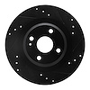 633-80072R Drilled/Slotted Brake Rotor [Black], Fits Select Multiple Makes/Models, Position: Rear Right - image 1