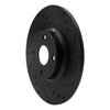 633-80072R Drilled/Slotted Brake Rotor [Black], Fits Select Multiple Makes/Models, Position: Rear Right - image 2