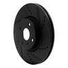 633-80073R Drilled/Slotted Brake Rotor [Black], Fits Select Multiple Makes/Models, Position: Front Right - image 2