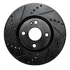 633-80074L Drilled/Slotted Brake Rotor [Black], Fits Select Multiple Makes/Models, Position: Front Left - image 1