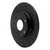 633-80075L Drilled/Slotted Brake Rotor [Black], 2016-2018 Ford/Lincoln/Mercury/Mazda, Position: Rear Left - image 2