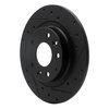 633-80075R Drilled/Slotted Brake Rotor [Black], 2016-2018 Ford/Lincoln/Mercury/Mazda, Position: Rear Right - image 2