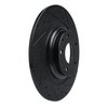 633-80077R Drilled/Slotted Brake Rotor [Black], Fits Select Ford/Lincoln/Mercury/Mazda, Position: Rear Right - image 2