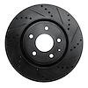 633-80078R Drilled/Slotted Brake Rotor [Black], Fits Select Ford/Lincoln/Mercury/Mazda, Position: Front Right - image 1
