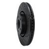 633-80078R Drilled/Slotted Brake Rotor [Black], Fits Select Ford/Lincoln/Mercury/Mazda, Position: Front Right - image 2