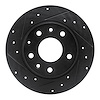 633-80079L Drilled/Slotted Brake Rotor [Black], Fits Select Ford/Lincoln/Mercury/Mazda, Position: Rear Left - image 1