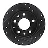 633-80079R Drilled/Slotted Brake Rotor [Black], Fits Select Ford/Lincoln/Mercury/Mazda, Position: Rear Right - image 1