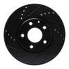 633-80080L Drilled/Slotted Brake Rotor [Black], 2016-2019 Ford/Lincoln/Mercury/Mazda, Position: Front Left - image 1