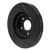 633-80080L Drilled/Slotted Brake Rotor [Black], 2016-2019 Ford/Lincoln/Mercury/Mazda, Position: Front Left - image 4