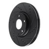 633-80080R Drilled/Slotted Brake Rotor [Black], 2016-2019 Ford/Lincoln/Mercury/Mazda, Position: Front Right - image 2