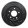 633-80081R Drilled/Slotted Brake Rotor [Black], Fits Select Ford/Lincoln/Mercury/Mazda, Position: Front Right - image 1