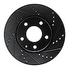 633-80082R Drilled/Slotted Brake Rotor [Black], Fits Select Ford/Lincoln/Mercury/Mazda, Position: Front Right - image 1