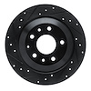 633-80083L Drilled/Slotted Brake Rotor [Black], Fits Select Ford/Lincoln/Mercury/Mazda, Position: Rear Left - image 1