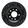 633-80083R Drilled/Slotted Brake Rotor [Black], Fits Select Ford/Lincoln/Mercury/Mazda, Position: Rear Right - image 1