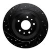 633-80085L Drilled/Slotted Brake Rotor [Black], Fits Select Ford/Lincoln/Mercury/Mazda, Position: Rear Left - image 1