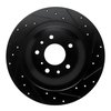 633-80085R Drilled/Slotted Brake Rotor [Black], Fits Select Ford/Lincoln/Mercury/Mazda, Position: Rear Right - image 1