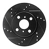 633-91001L Drilled/Slotted Brake Rotor [Black], 2012-2015 Lexus/Toyota/Scion, Position: Front Left - image 1