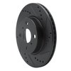633-91001R Drilled/Slotted Brake Rotor [Black], 2012-2015 Lexus/Toyota/Scion, Position: Front Right - image 2