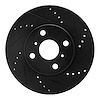 633-91002R Drilled/Slotted Brake Rotor [Black], 2004-2006 Lexus/Toyota/Scion, Position: Front Right - image 1