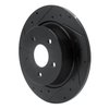 633-92002L Drilled/Slotted Brake Rotor [Black], 2000-2006 Rover, Position: Rear Left - image 2