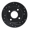 633-92004R Drilled/Slotted Brake Rotor [Black], 1996-2004 Ford/Lincoln/Mercury/Mazda, Position: Front Right