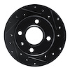 633-92005R Drilled/Slotted Brake Rotor [Black], 1996-2015 Ford/Lincoln/Mercury/Mazda, Position: Front Right