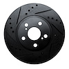 633-92009L Drilled/Slotted Brake Rotor [Black], 2009-2015 Lexus/Toyota/Scion, Position: Front Left - image 1