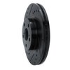 633-92009L Drilled/Slotted Brake Rotor [Black], 2009-2015 Lexus/Toyota/Scion, Position: Front Left - image 2