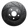 633-92009R Drilled/Slotted Brake Rotor [Black], 2009-2015 Lexus/Toyota/Scion, Position: Front Right - image 1